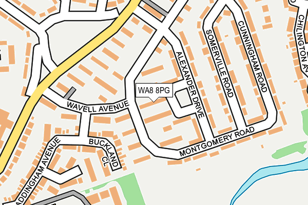 WA8 8PG map - OS OpenMap – Local (Ordnance Survey)