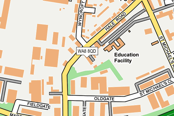 WA8 8QD map - OS OpenMap – Local (Ordnance Survey)