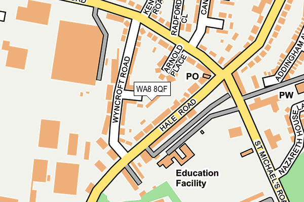 WA8 8QF map - OS OpenMap – Local (Ordnance Survey)