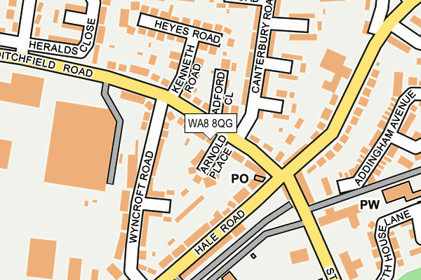 WA8 8QG map - OS OpenMap – Local (Ordnance Survey)