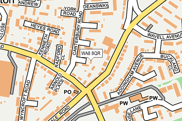 WA8 8QR map - OS OpenMap – Local (Ordnance Survey)