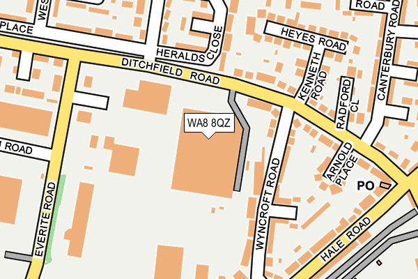 WA8 8QZ map - OS OpenMap – Local (Ordnance Survey)