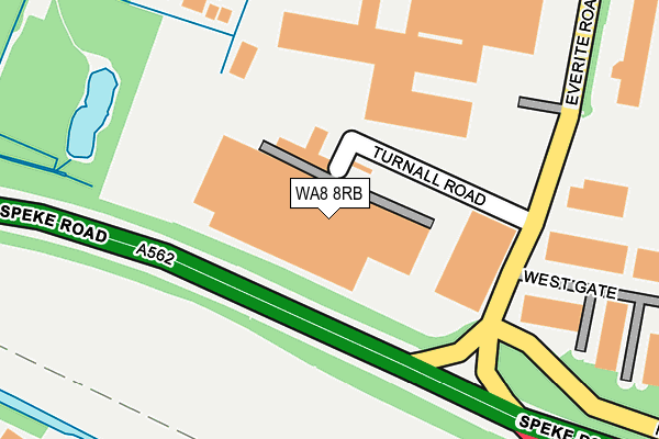 WA8 8RB map - OS OpenMap – Local (Ordnance Survey)