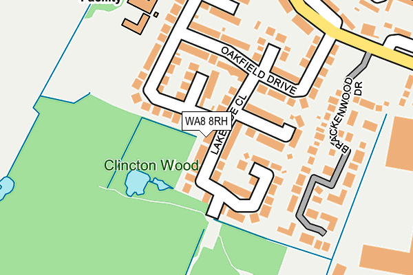 WA8 8RH map - OS OpenMap – Local (Ordnance Survey)