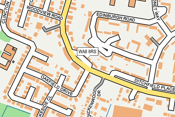 WA8 8RS map - OS OpenMap – Local (Ordnance Survey)