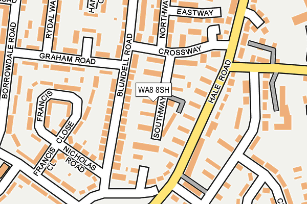 WA8 8SH map - OS OpenMap – Local (Ordnance Survey)