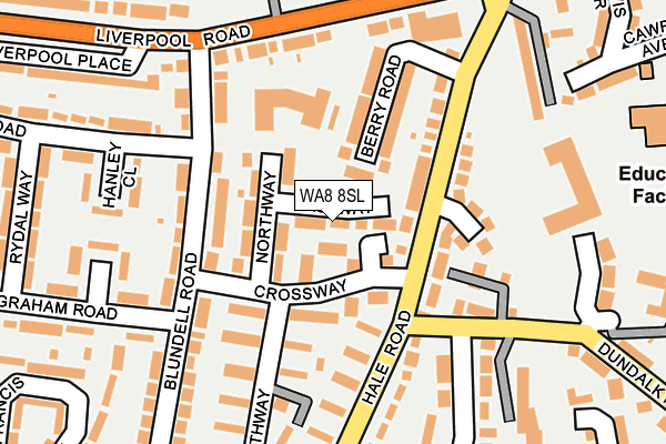 WA8 8SL map - OS OpenMap – Local (Ordnance Survey)