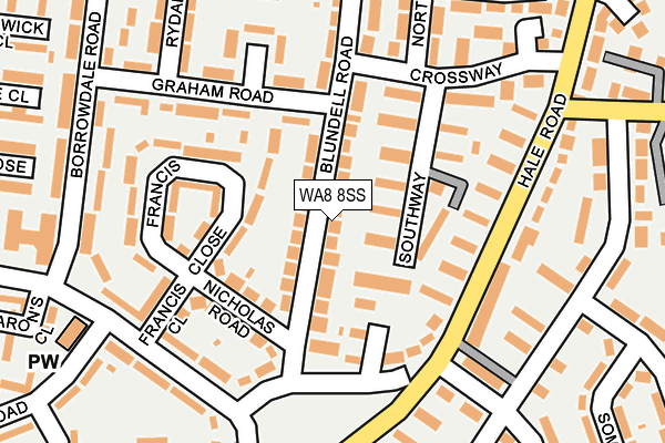 WA8 8SS map - OS OpenMap – Local (Ordnance Survey)