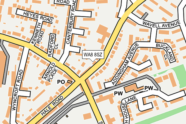 WA8 8SZ map - OS OpenMap – Local (Ordnance Survey)