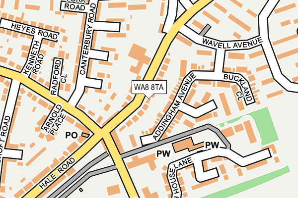 WA8 8TA map - OS OpenMap – Local (Ordnance Survey)