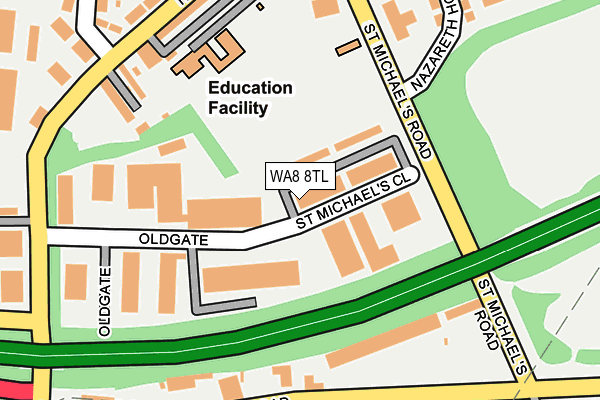 WA8 8TL map - OS OpenMap – Local (Ordnance Survey)