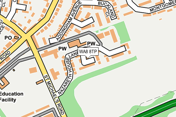 WA8 8TP map - OS OpenMap – Local (Ordnance Survey)