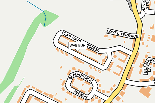 WA8 8UP map - OS OpenMap – Local (Ordnance Survey)