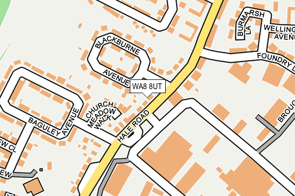 WA8 8UT map - OS OpenMap – Local (Ordnance Survey)