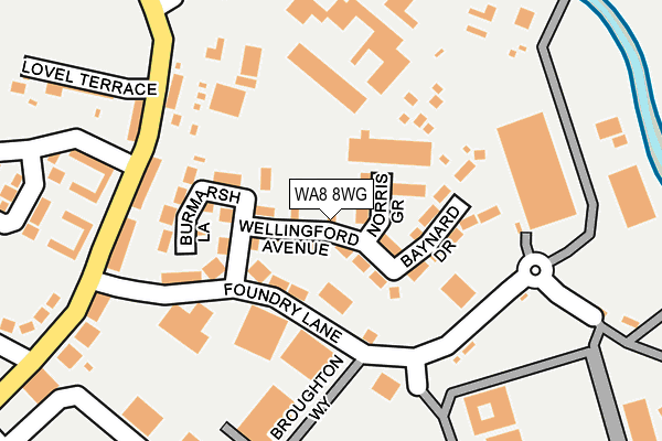 WA8 8WG map - OS OpenMap – Local (Ordnance Survey)