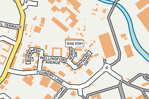 WA8 8WH map - OS OpenMap – Local (Ordnance Survey)