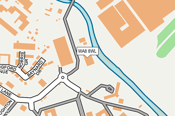 WA8 8WL map - OS OpenMap – Local (Ordnance Survey)