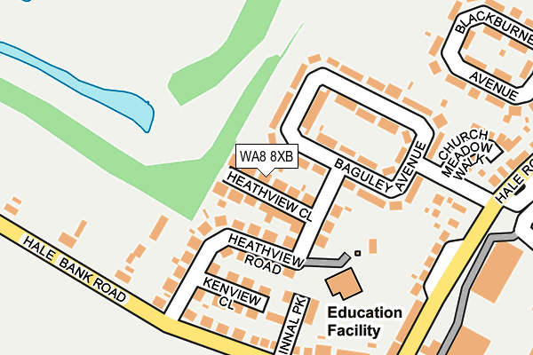 WA8 8XB map - OS OpenMap – Local (Ordnance Survey)