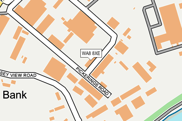 WA8 8XE map - OS OpenMap – Local (Ordnance Survey)