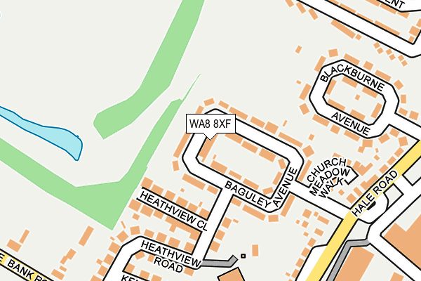 WA8 8XF map - OS OpenMap – Local (Ordnance Survey)