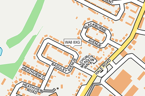 WA8 8XG map - OS OpenMap – Local (Ordnance Survey)