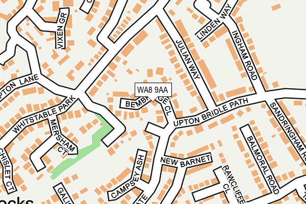 WA8 9AA map - OS OpenMap – Local (Ordnance Survey)