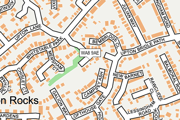 WA8 9AE map - OS OpenMap – Local (Ordnance Survey)