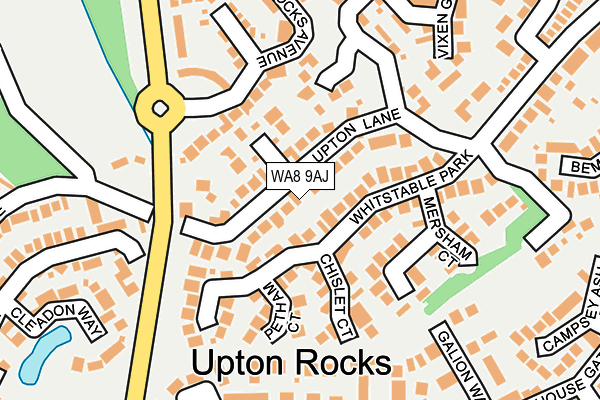 WA8 9AJ map - OS OpenMap – Local (Ordnance Survey)