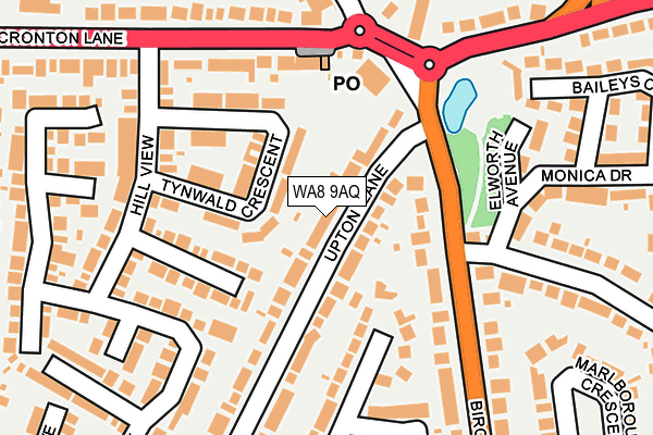 WA8 9AQ map - OS OpenMap – Local (Ordnance Survey)