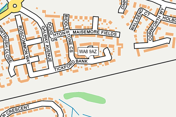 WA8 9AZ map - OS OpenMap – Local (Ordnance Survey)