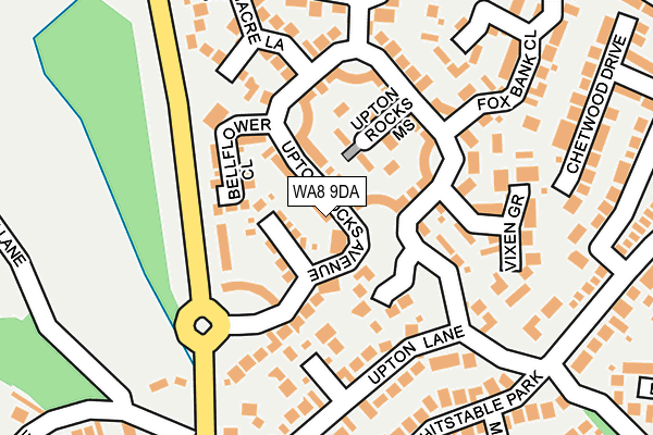 WA8 9DA map - OS OpenMap – Local (Ordnance Survey)