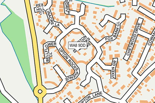 WA8 9DD map - OS OpenMap – Local (Ordnance Survey)