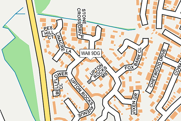 WA8 9DG map - OS OpenMap – Local (Ordnance Survey)