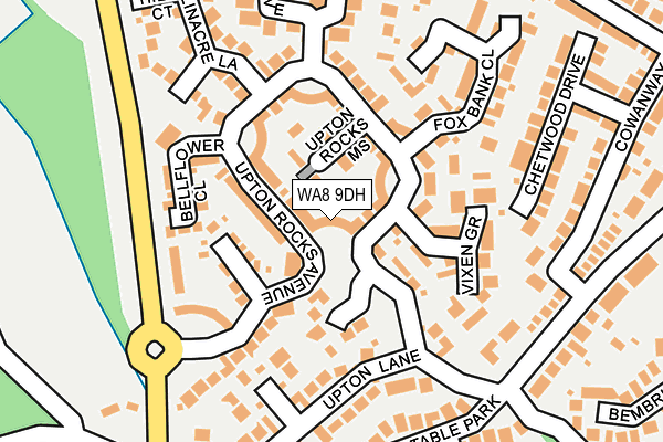 WA8 9DH map - OS OpenMap – Local (Ordnance Survey)