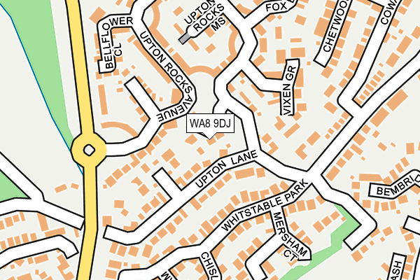 WA8 9DJ map - OS OpenMap – Local (Ordnance Survey)