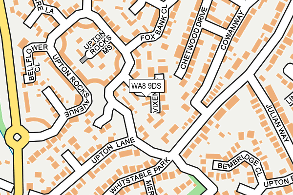 WA8 9DS map - OS OpenMap – Local (Ordnance Survey)
