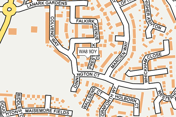 WA8 9DY map - OS OpenMap – Local (Ordnance Survey)