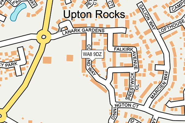 WA8 9DZ map - OS OpenMap – Local (Ordnance Survey)