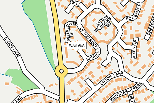 WA8 9EA map - OS OpenMap – Local (Ordnance Survey)