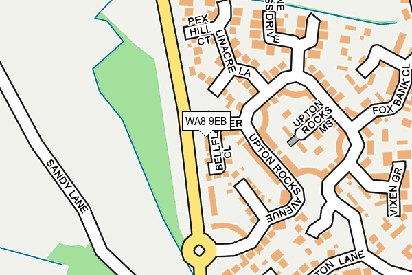 WA8 9EB map - OS OpenMap – Local (Ordnance Survey)