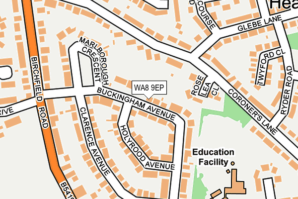 WA8 9EP map - OS OpenMap – Local (Ordnance Survey)