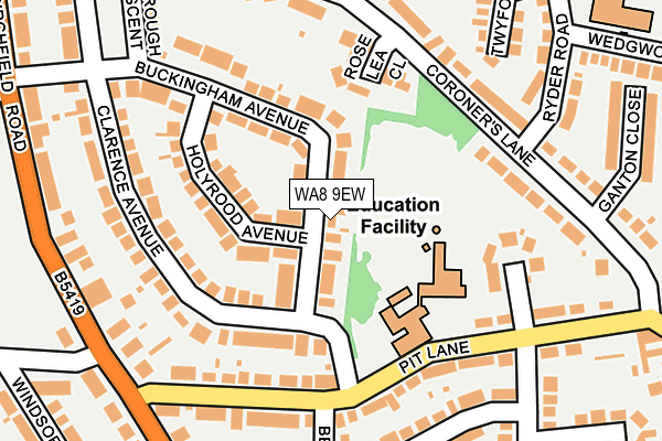 WA8 9EW map - OS OpenMap – Local (Ordnance Survey)
