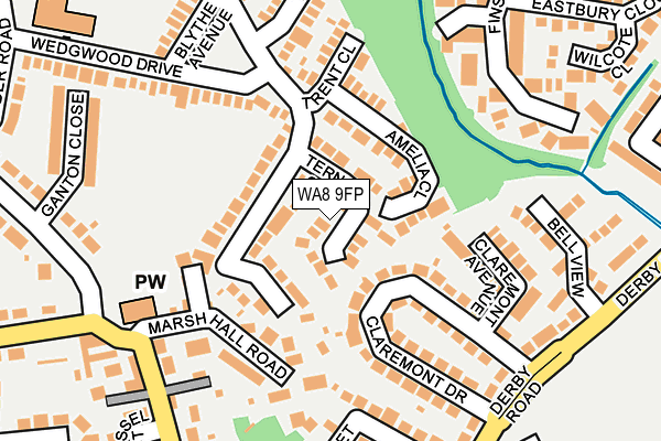 WA8 9FP map - OS OpenMap – Local (Ordnance Survey)