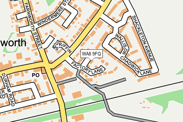 WA8 9FQ map - OS OpenMap – Local (Ordnance Survey)