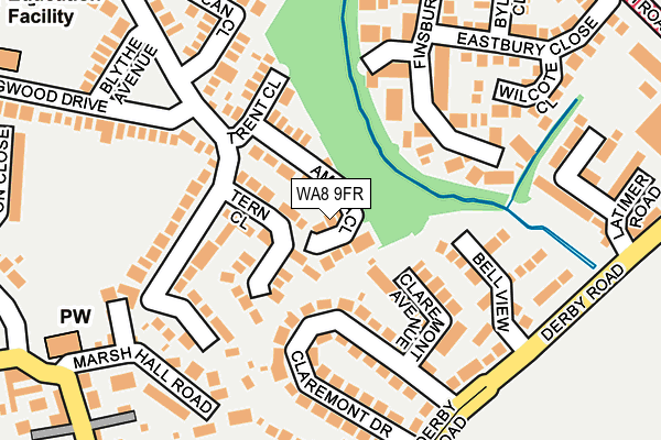 WA8 9FR map - OS OpenMap – Local (Ordnance Survey)