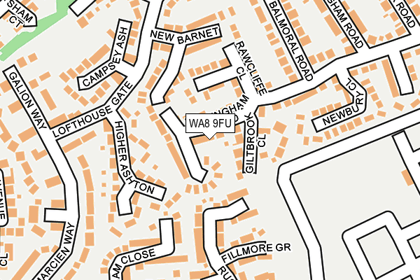 WA8 9FU map - OS OpenMap – Local (Ordnance Survey)