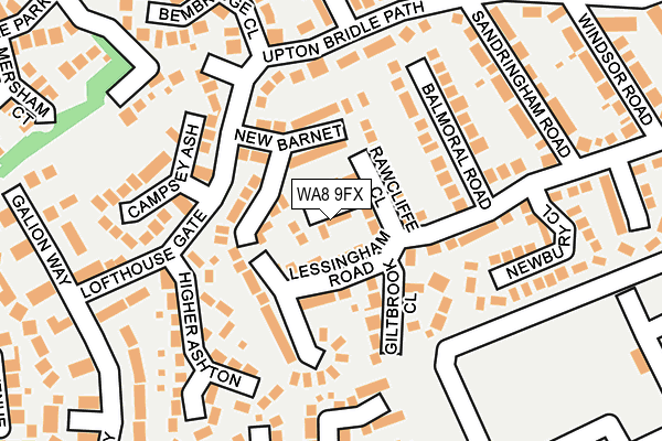 WA8 9FX map - OS OpenMap – Local (Ordnance Survey)