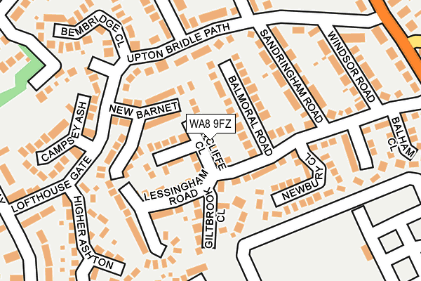 WA8 9FZ map - OS OpenMap – Local (Ordnance Survey)