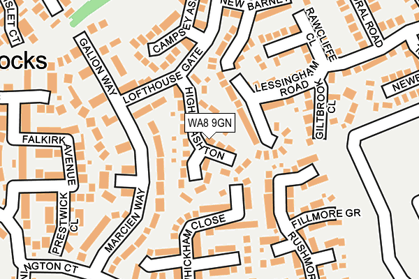 WA8 9GN map - OS OpenMap – Local (Ordnance Survey)