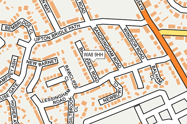 WA8 9HH map - OS OpenMap – Local (Ordnance Survey)